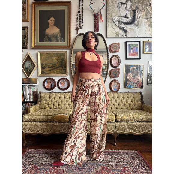 UO Burgundy Ribbed Knit Retro Crop Top Size Small - Picture 1 of 13